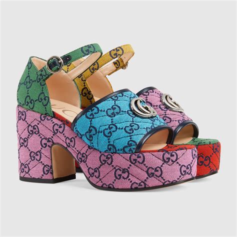 gucci gg multicolor platform sandals|gucci sandals clearance.